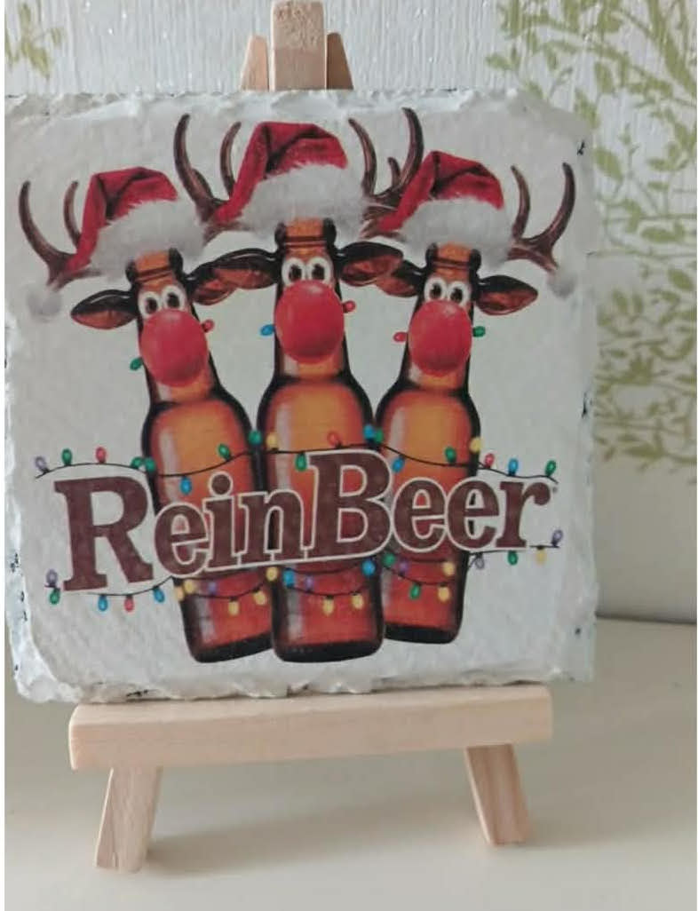 Quirky Reindeer Christmas Decoupage Rice Paper - REIM 24002
