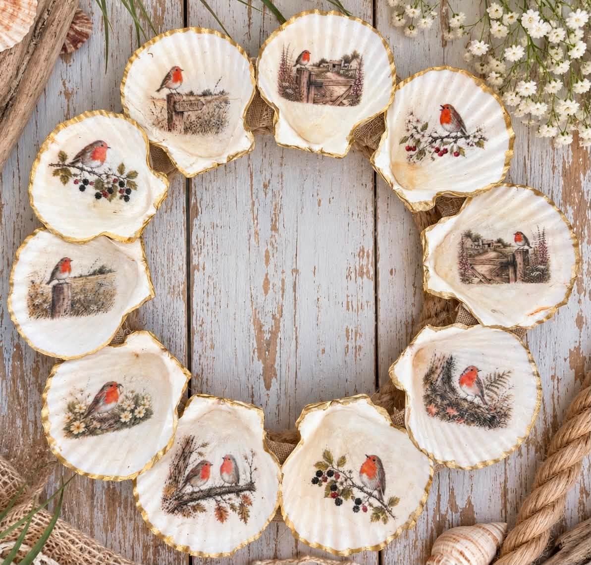 Robin multi countryside Decoupage Rice Paper - ROBIN 97005