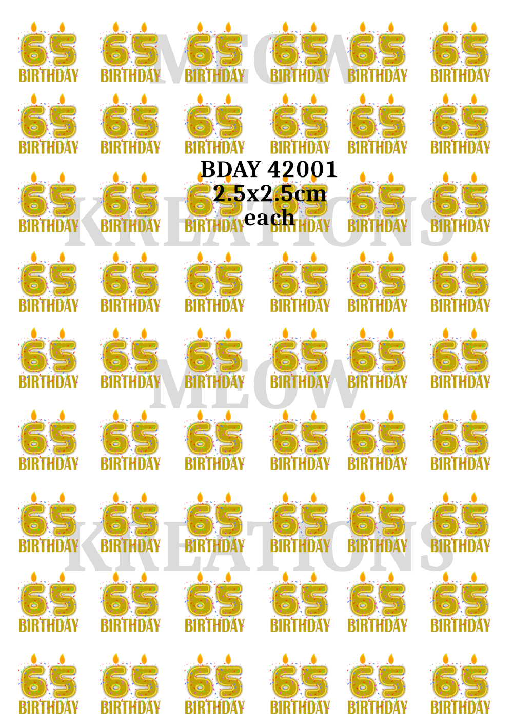 BDAY 42001