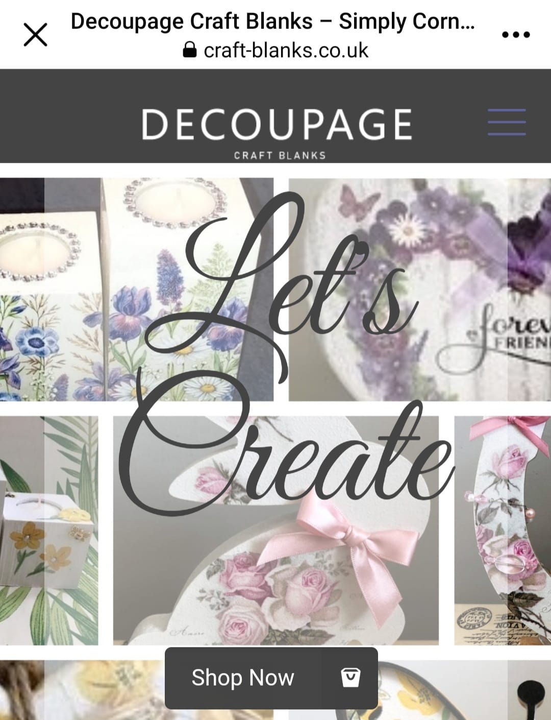 Decoupage-Rohlinge