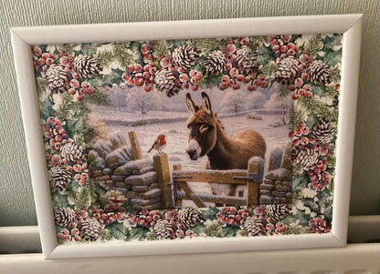 Donkey & Robin in Winter Decoupage Rice Paper - DON 1401