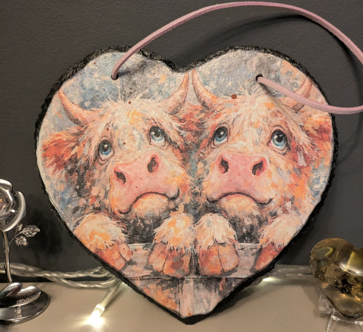 Highland Cow Cute Watercolour Decoupage Rice Paper - HCA 9101b