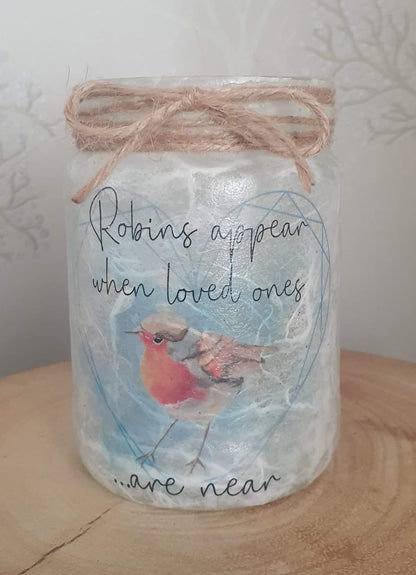 Robin Bird Memorial Decoupage Rice Paper - WORKH 3001