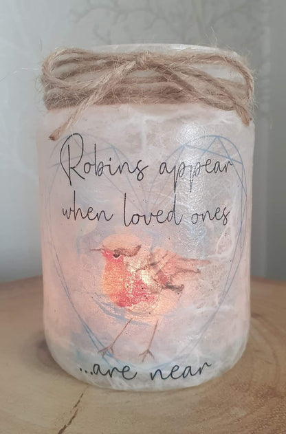 Robin Bird Memorial Decoupage Rice Paper - ROBLON 6001