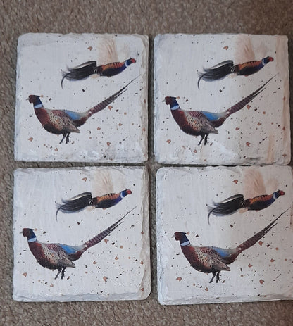 Flying & Standing Pheasants Decoupage Rice Paper - PHE 102