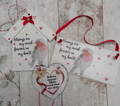 Robin Bird Memorial Decoupage Rice Paper - ROBLON 4002