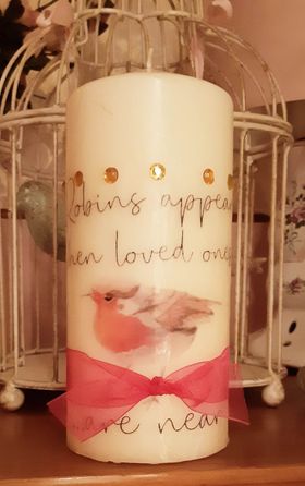 Robin Bird Memorial Decoupage Rice Paper - ROBLON 6003
