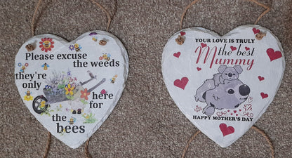 Bees Excuse the Weeds Garden Sign Decoupage Rice Paper - QUOTEG 23001a