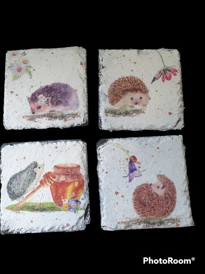 Hedgehog Toadstool Snail Decoupage Rice Paper - HED 45002