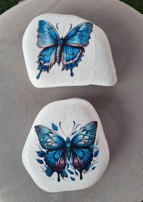 Blue Watercolour Butterflies Decoupage Rice Paper – BUBL 2001