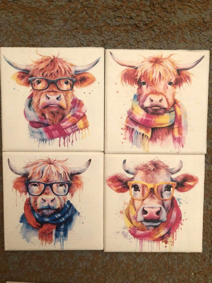 Highland Cow Decoupage Rice Paper - HC 38002