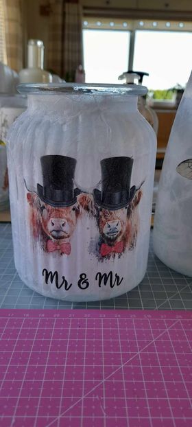 Highland Cow Marriage Decoupage Rice Paper - HC 24001a