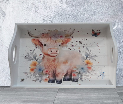 Highland Cow Floral Crown Decoupage Rice Paper - HC 31001