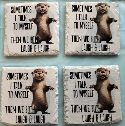 Funny Talking Otter Decoupage Rice Paper - OTT 1402