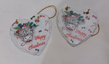 Highland Cow Christmas Decoupage Rice Paper - HC 14001