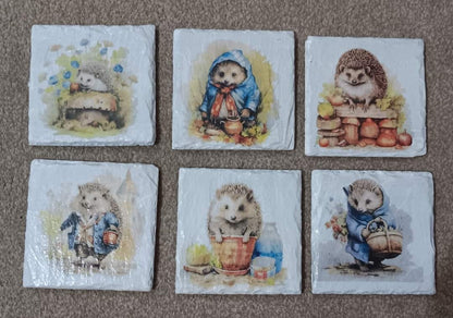 Gardening & Shopping Hedgehogs Decoupage Rice Paper - HED 67002