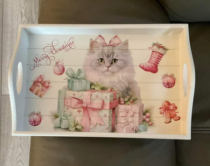 Cat Christmas Decoupage Rice Paper - PRES 12004