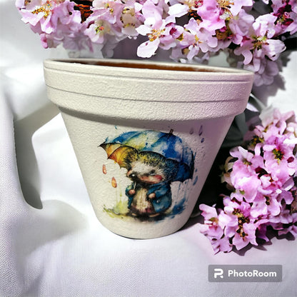 Hedgehogs in the Rain Decoupage Rice Paper - HED 62002