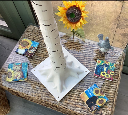 Cats & Sunflowers Art Decoupage Rice Paper - CAG 5002