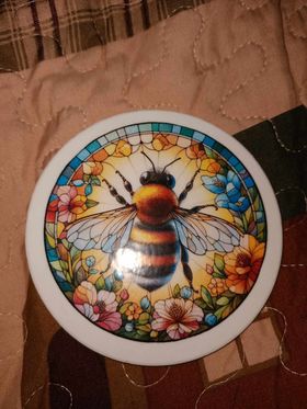 Bee Stained Glass Decoupage Rice Paper - BEES 59002