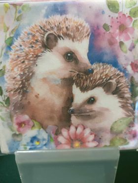 Hedgehog Couples in Love Valentine Decoupage Rice Paper - HED 46001