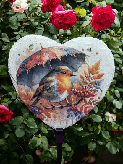 Robin Bird Umbrella Flowers Decoupage Rice Paper - ROBIN 25003
