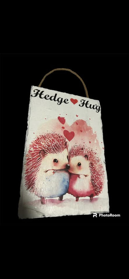 Hedgehog Love & Hug Decoupage Rice Paper - HED 54003