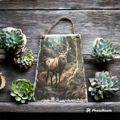 Stag in Forest Woodland Decoupage Rice Paper - DEER 27001