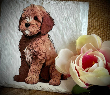 Labradoodle Decoupage Rice Paper - DGB 1101