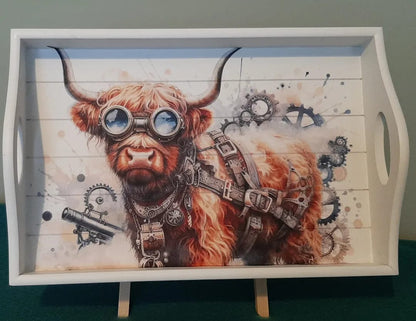 Highland Cow Steampunk Decoupage Rice Paper - HC 94001