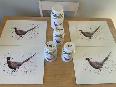 Colourful Pheasant Splatter Decoupage Rice Paper - PHE 402