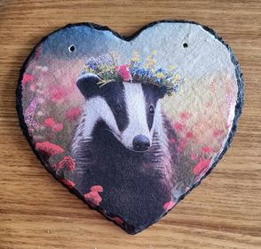 Floral Crown Badger Decoupage Rice Paper – BG 6001