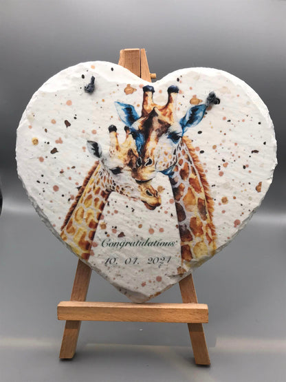 Watercolour Giraffe Pair Decoupage Rice Paper –GIR 14004