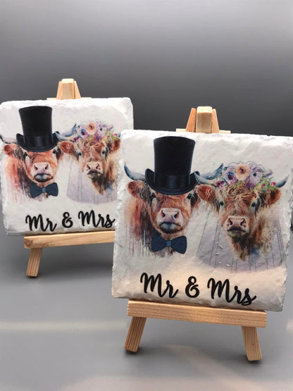 Highland Cow Marriage Decoupage Rice Paper - HC 24001