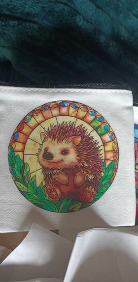 Stained Glass Hedgehogs Decoupage Rice Paper - HEDa 502