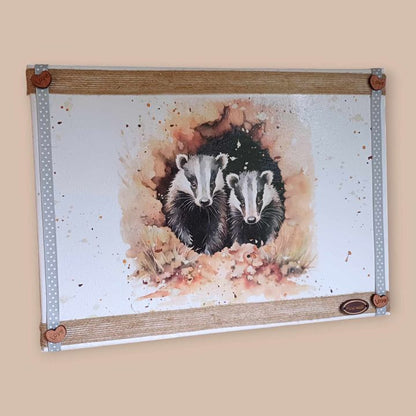Badgers in Sett Decoupage Rice Paper – BG 24001