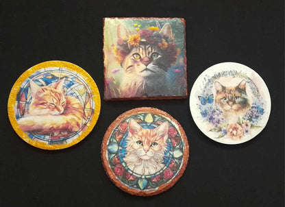 Floral Cats & Butterflies Collection Decoupage Rice Paper - CAG 31002