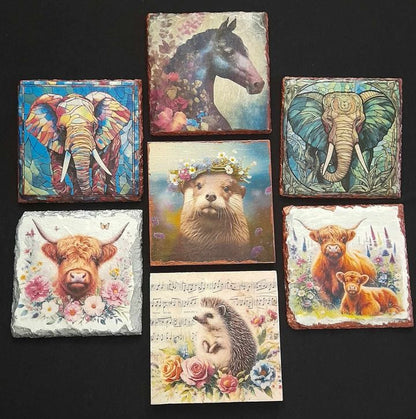 Floral Hedgehog Music Decoupage Rice Paper - HED 77002