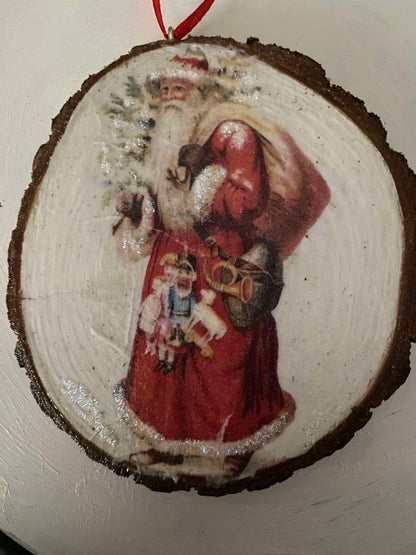 Vintage Father Christmas Decoupage Rice Paper - SANTAM 3002