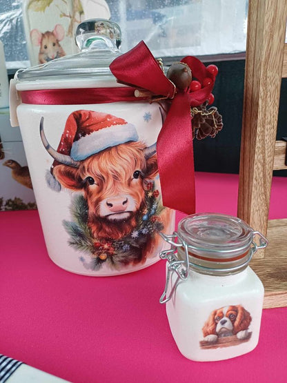 Highland Cow Christmas Decoupage Rice Paper - XMASHC 203