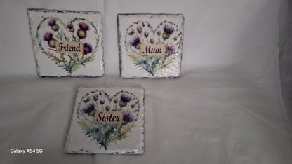 Thistle Mum, Sister, Friend, Gran, Nanny, With Love Decoupage Rice Paper - THIS 1202