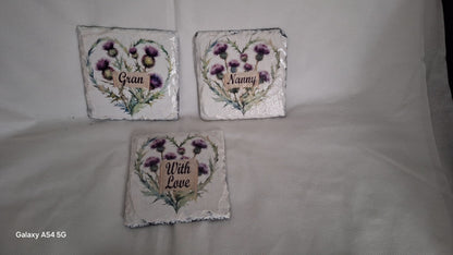 Thistle Mum, Sister, Friend, Gran, Nanny, With Love Decoupage Rice Paper - THIS 1202