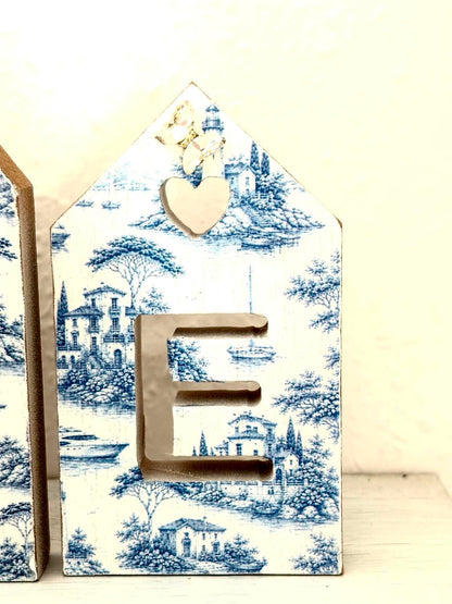 Blue Toile Islands & Sailing Boats Decoupage Rice Paper - CAM 4002