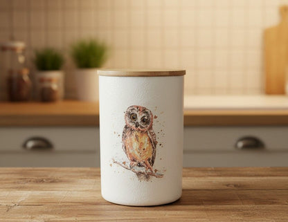 Watercolour Owl Clock Decoupage Rice Paper – CLOCK 38001