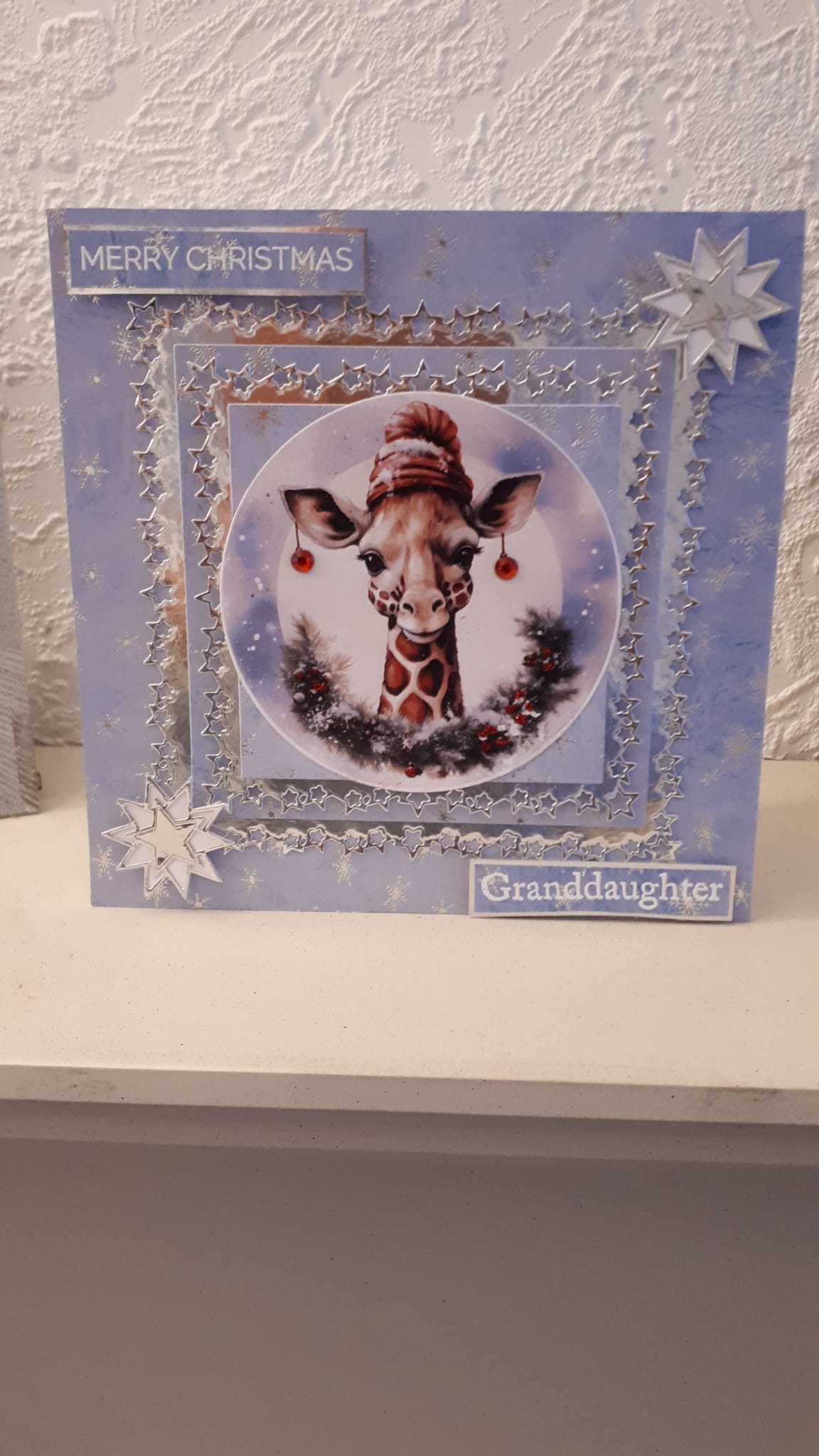 Christmas Giraffes in Santa Hats Decoupage Rice Paper –GIR 18001