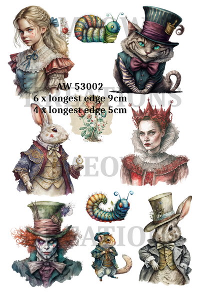 Alice in Wonderland Decoupage Rice Paper - AW 53002