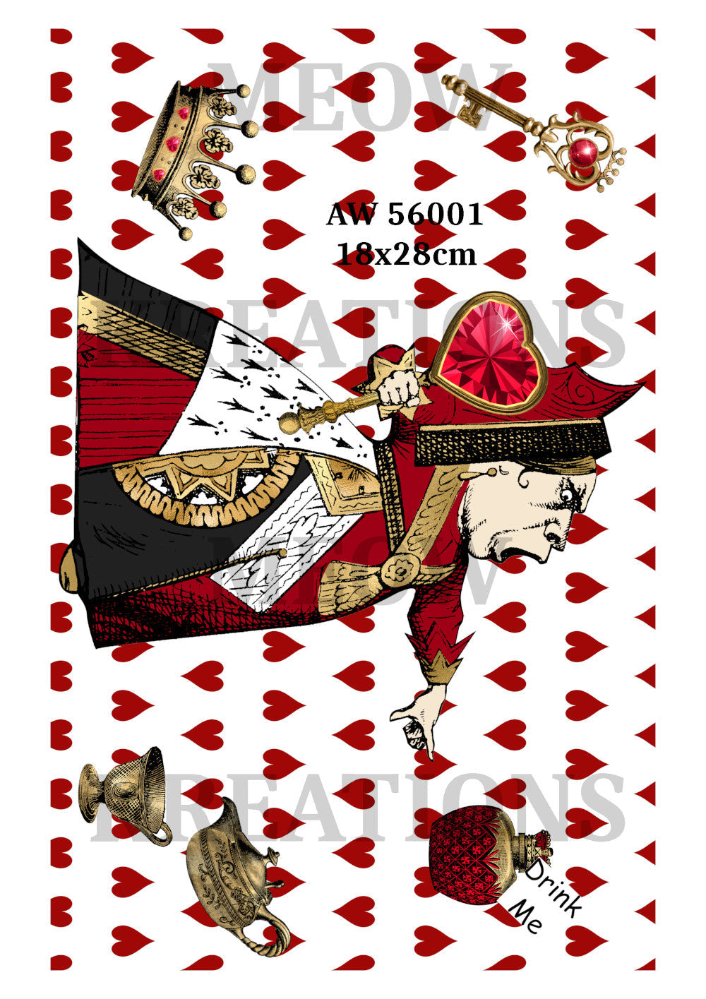 Alice in Wonderland Decoupage Rice Paper - AW 56001
