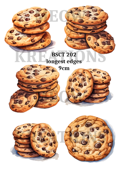 Cookie Biscuits Chocolate Chip Decoupage Rice Paper - BSCT 202