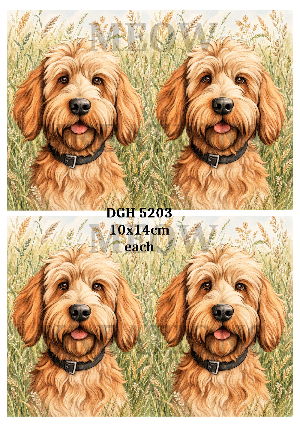 Autumn Dogs Collection Decoupage Rice Paper - DGH 4801