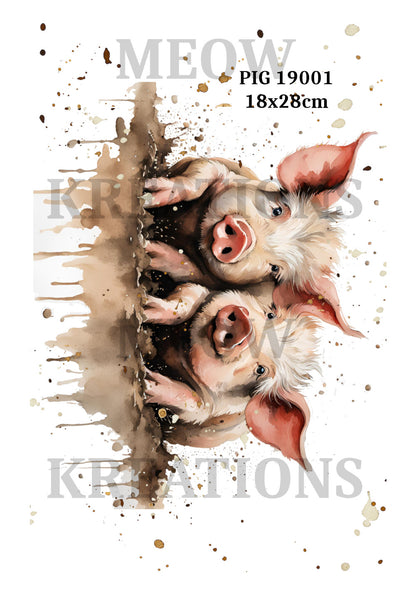 Decoupage Rice Paper - PIG 19001